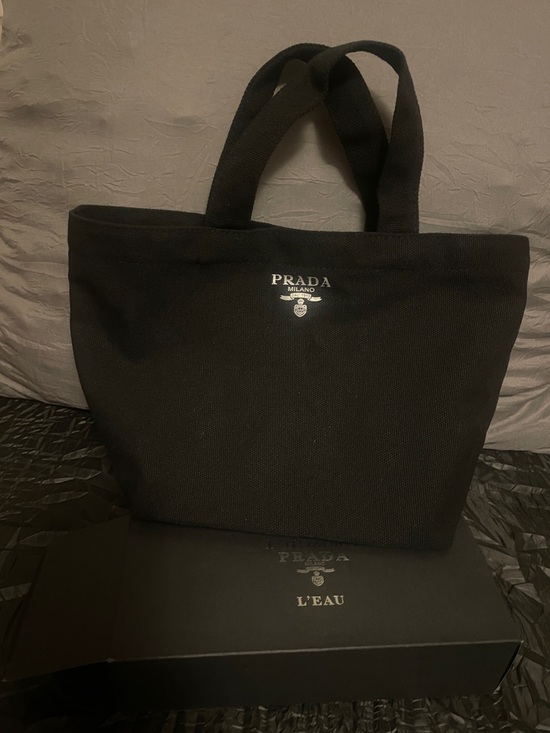 Prada Other - Prada Black Canvas Messenger Tote